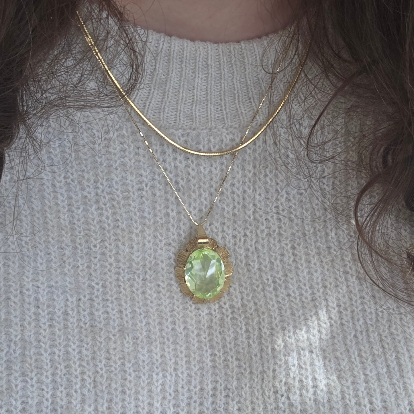 Vintage 14k gouden snake chain ketting