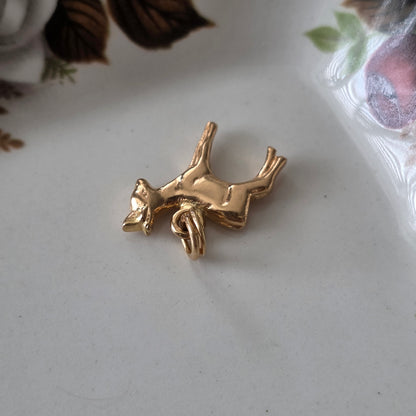 Vintage 18k gouden hanger hertje