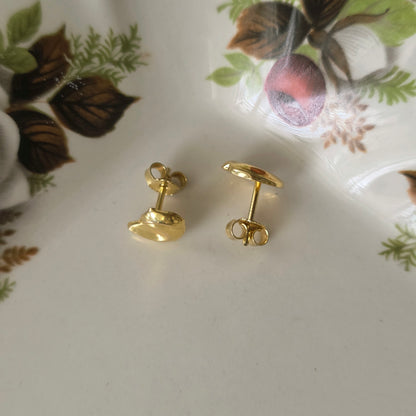 Vintage 14k gouden oorstekers abstract