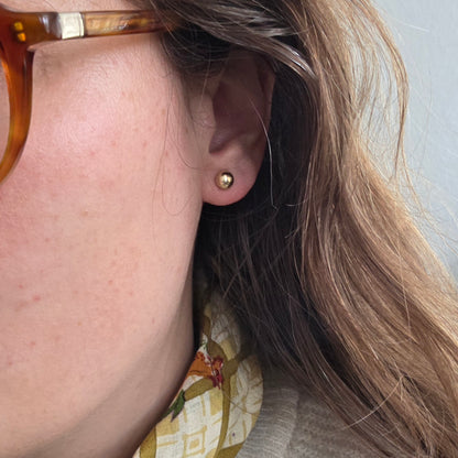 Vintage 14k gouden oorstekers dot