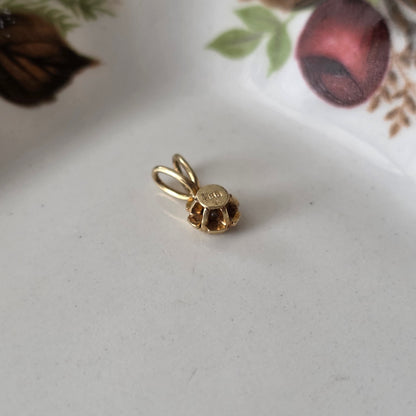 Vintage 14k gouden hangertje diamant