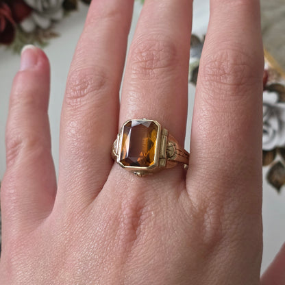 Vintage 10k ring with citrine