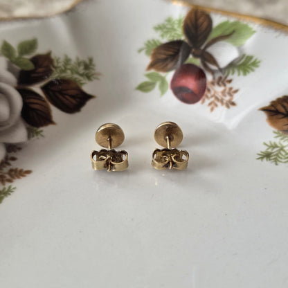 Vintage 14k gouden oorstekers dot