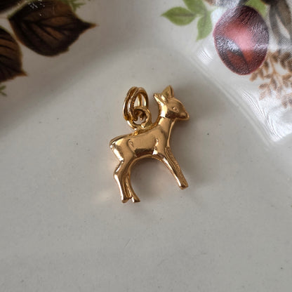 Vintage 18k gouden hanger hertje