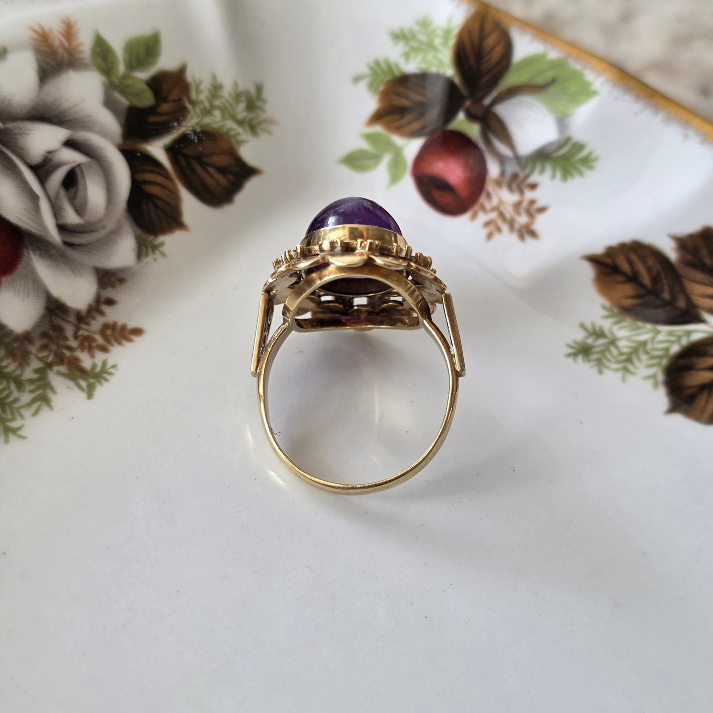 Vintage 14k gouden ring amethist