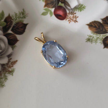 Vintage 18k gouden hanger topaas
