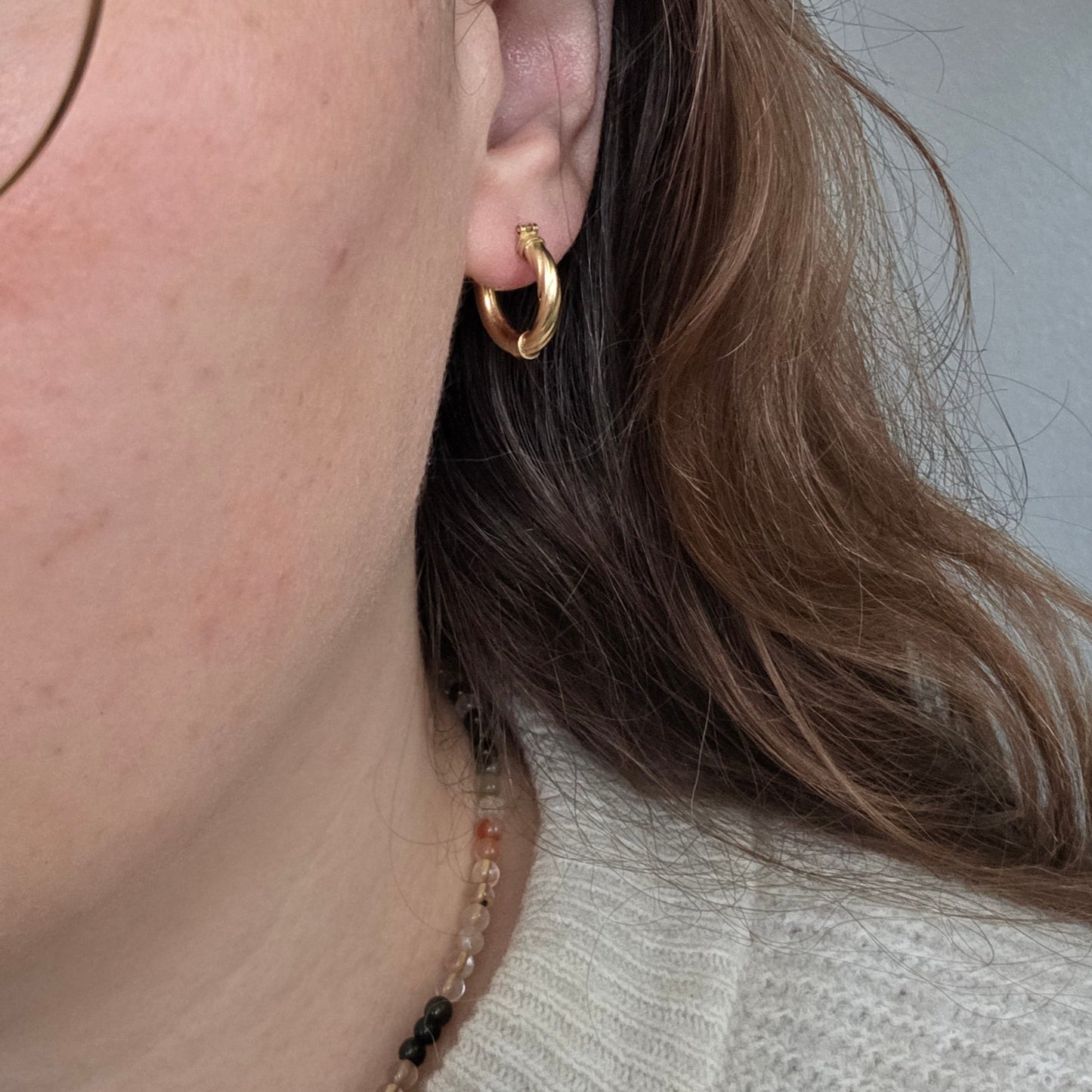Vintage 14k gouden creolen swirl