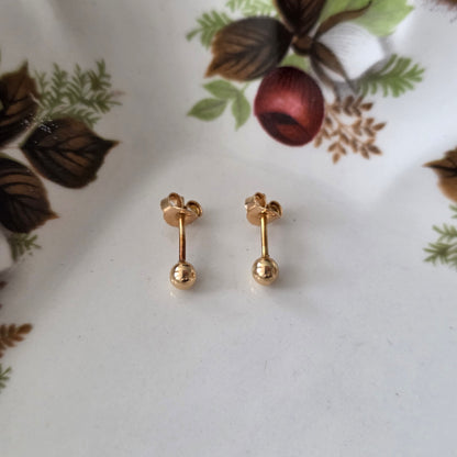 Vintage 18k gouden oorstekers dot