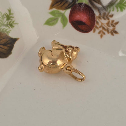 Vintage 18k gouden hanger varkentje
