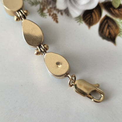 Vintage 14k gouden armband larimar