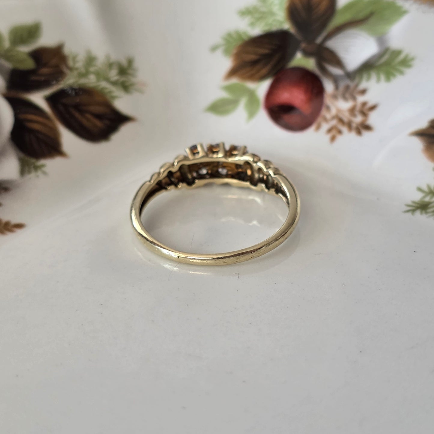 Vintage 14k gouden ring diamant 0.21ct