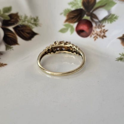 Vintage 14k gouden ring diamant 0.21ct