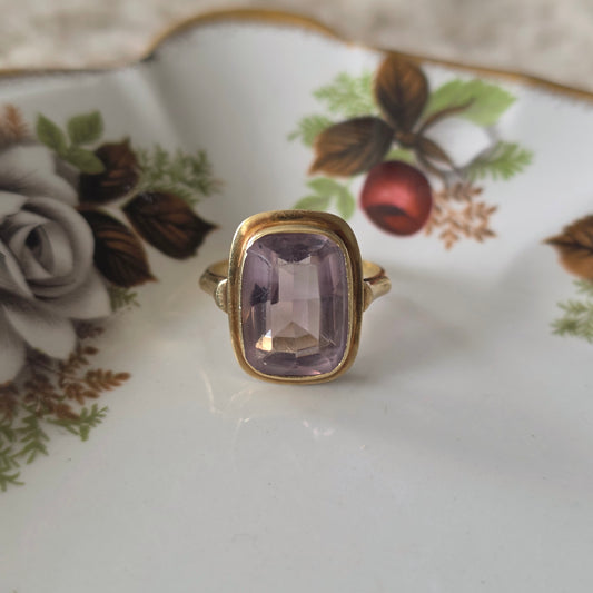 Vintage 14k gouden ring amethist