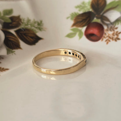 Vintage 14k gouden ring met diamanten 0.07ct