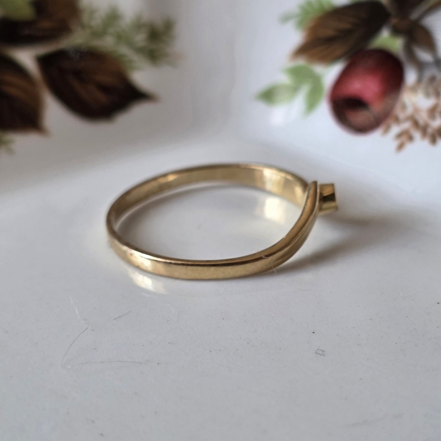 Vintage 14k gouden ring diamant 0.02ct