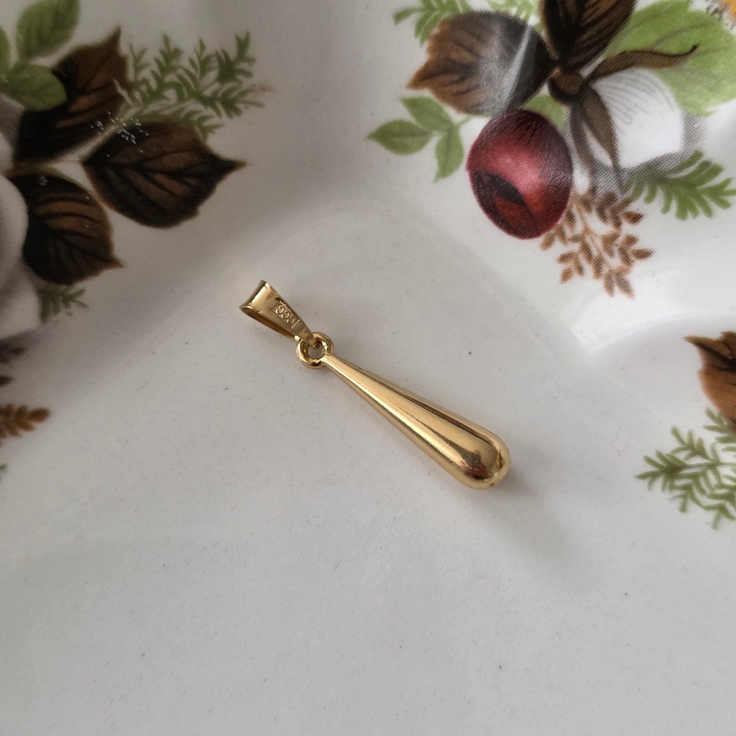 Vintage 18k gouden hanger drup