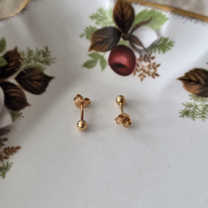 Vintage 18k gouden oorstekers dot