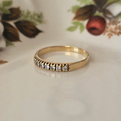 Vintage 14k gouden ring met diamanten 0.07ct