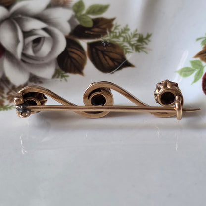 Antieke 14k gouden roosdiamant broche uit 1737