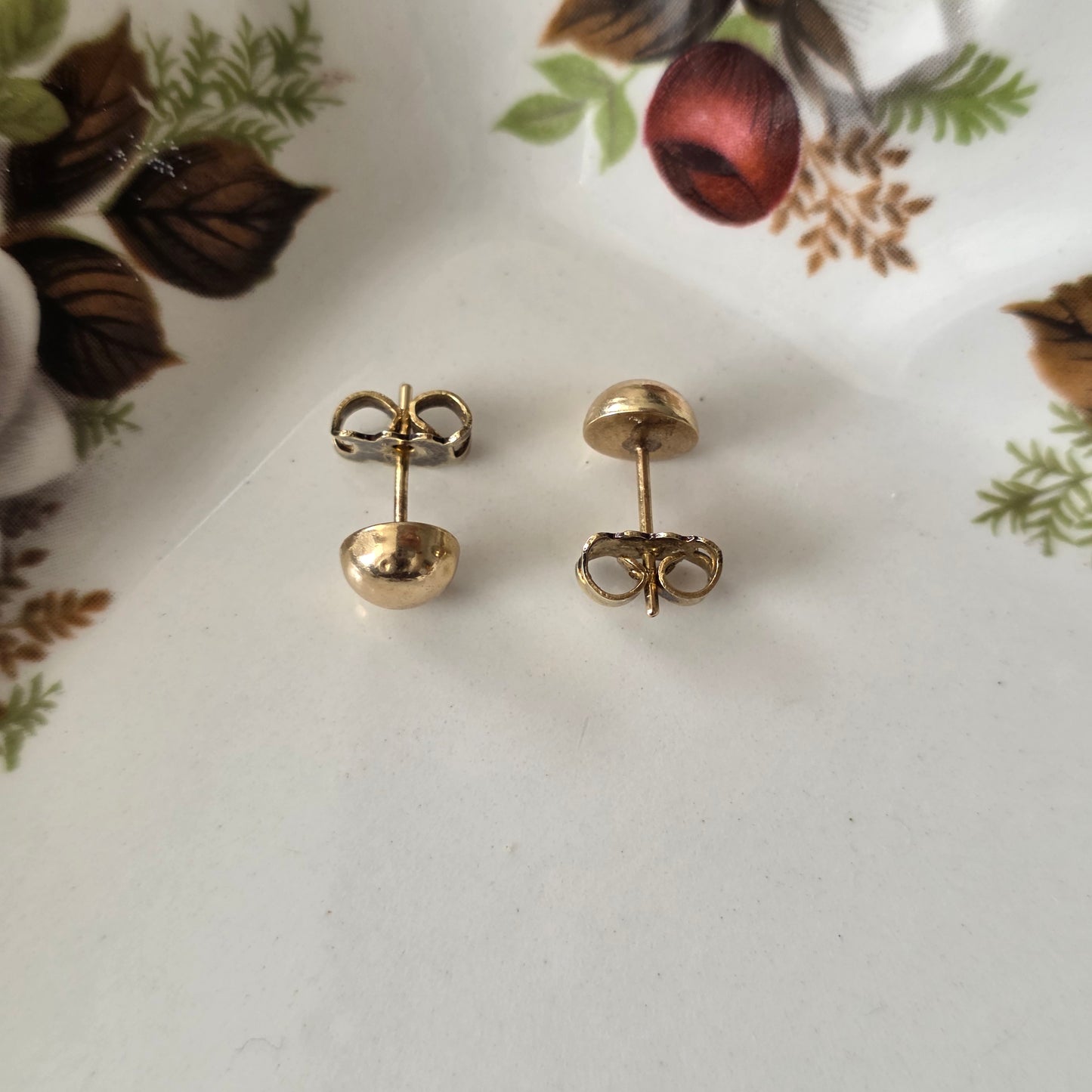 Vintage 14k gouden oorstekers dot