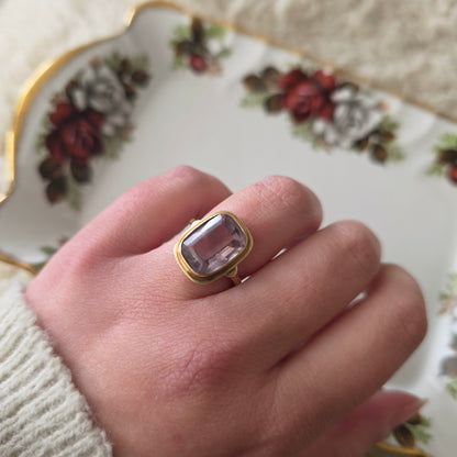 Vintage 14k gouden ring amethist