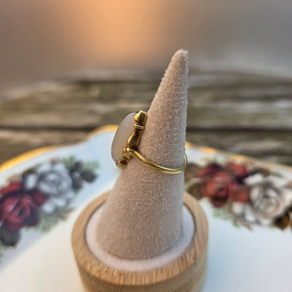 Vintage 14k gouden ring maansteen
