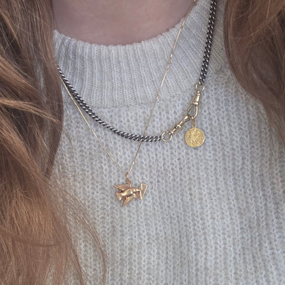 Vintage 18k gold pendant Saint George and the Dragon