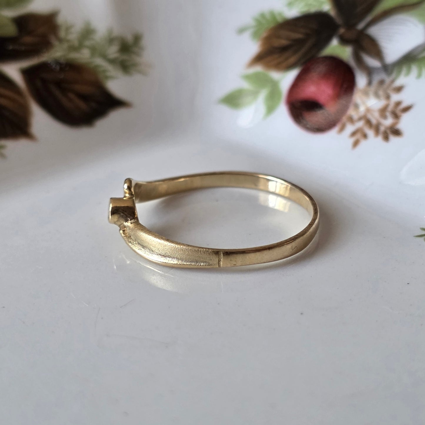 Vintage 14k gouden ring diamant 0.02ct