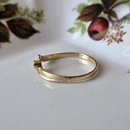 Vintage 14k gouden ring diamant 0.02ct