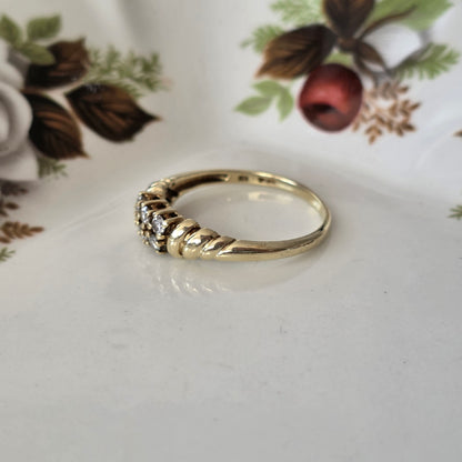 Vintage 14k gouden ring diamant 0.21ct