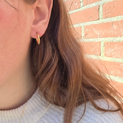 Vintage 14k gouden creolen facet