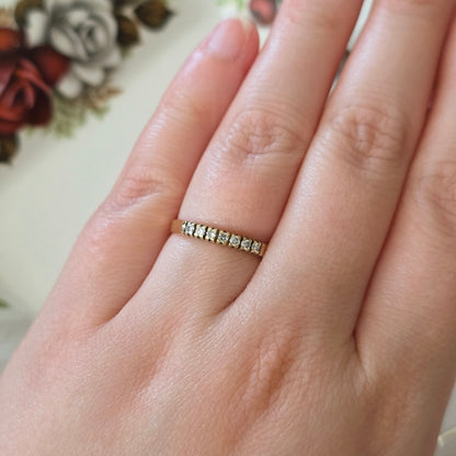 Vintage 14k gouden ring met diamanten 0.07ct