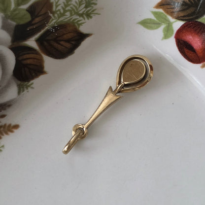 Antieke 14k gouden hanger peer roosdiamant