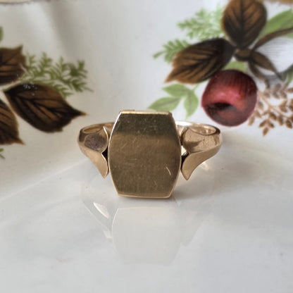 Vintage 14k gouden ring medaillon compartiment