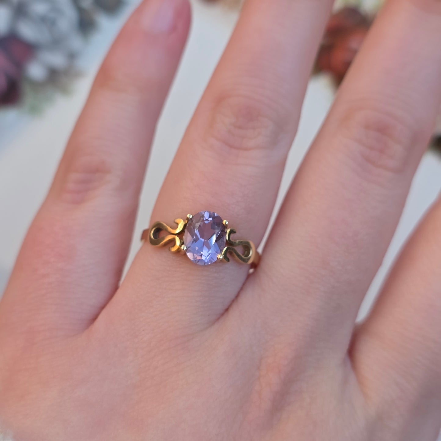 Vintage 14k gouden ring kunziet