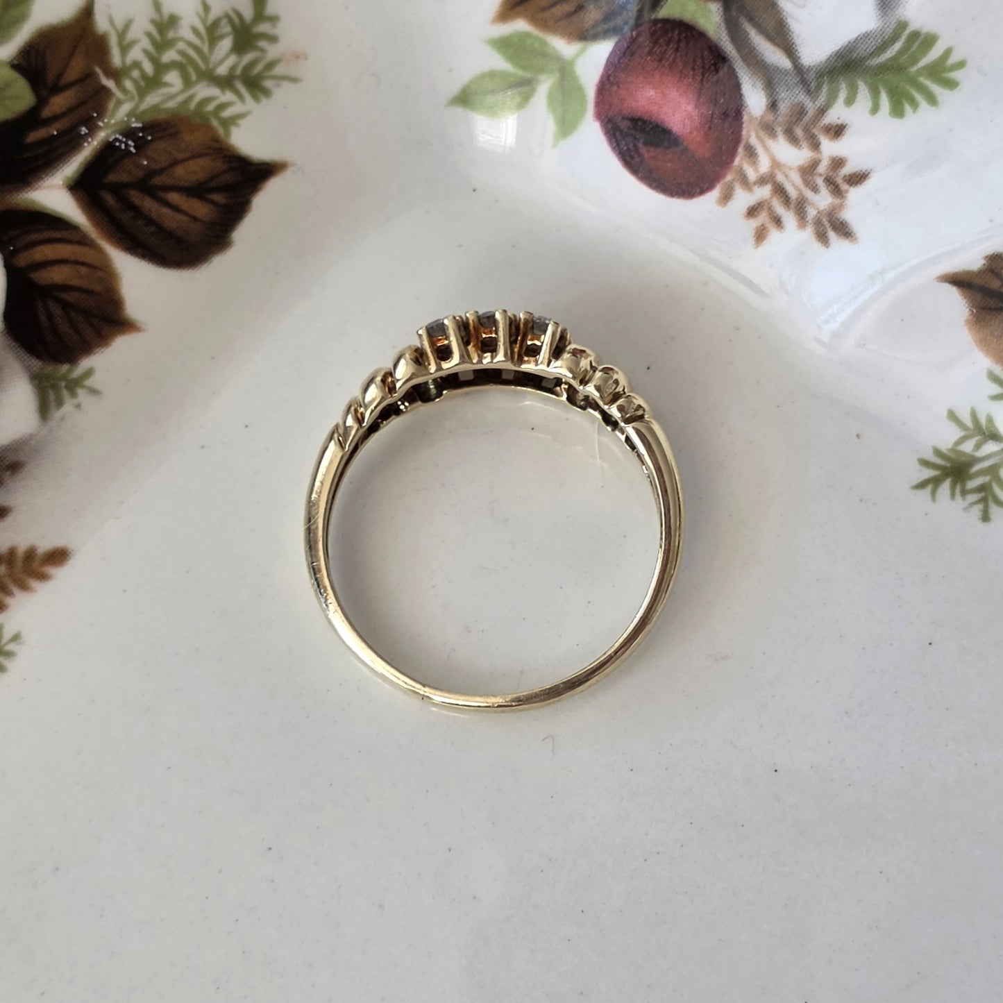 Vintage 14k gouden ring diamant 0.21ct