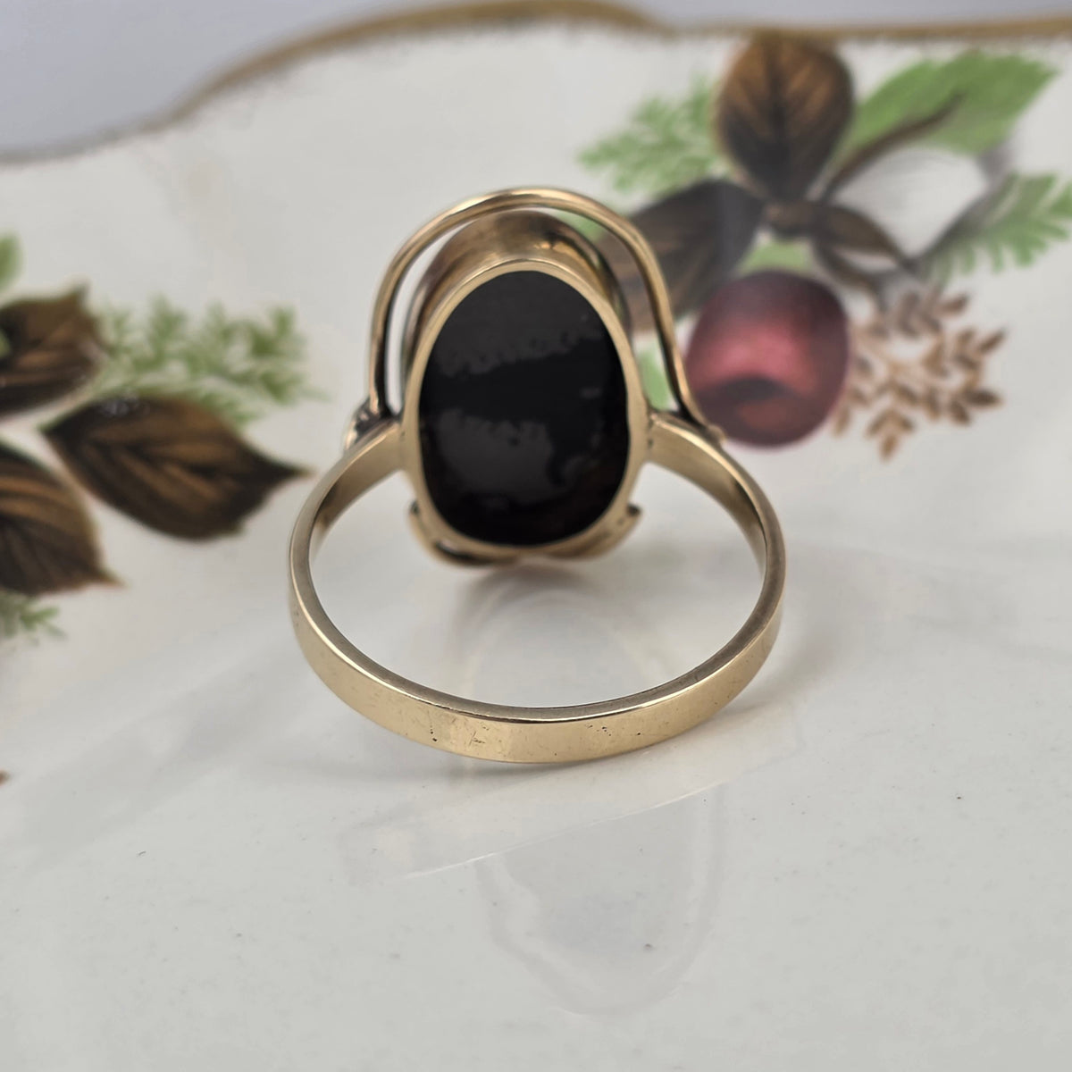 Vintage 9k ring met opaal