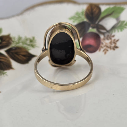Vintage 9k ring met opaal