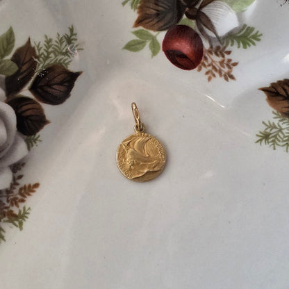 Vintage 18k gold pendant Saint George and the Dragon