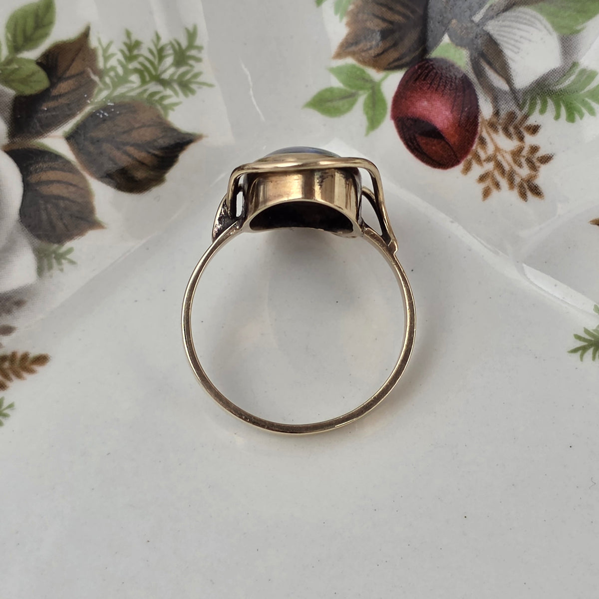 Vintage 9k ring met opaal