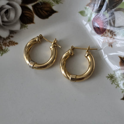 Vintage 14k gouden creolen swirl
