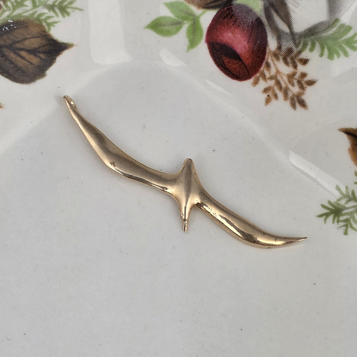 Vintage 14k gouden hanger vogel
