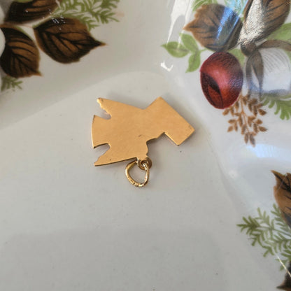 Vintage 18k gouden hanger postduif