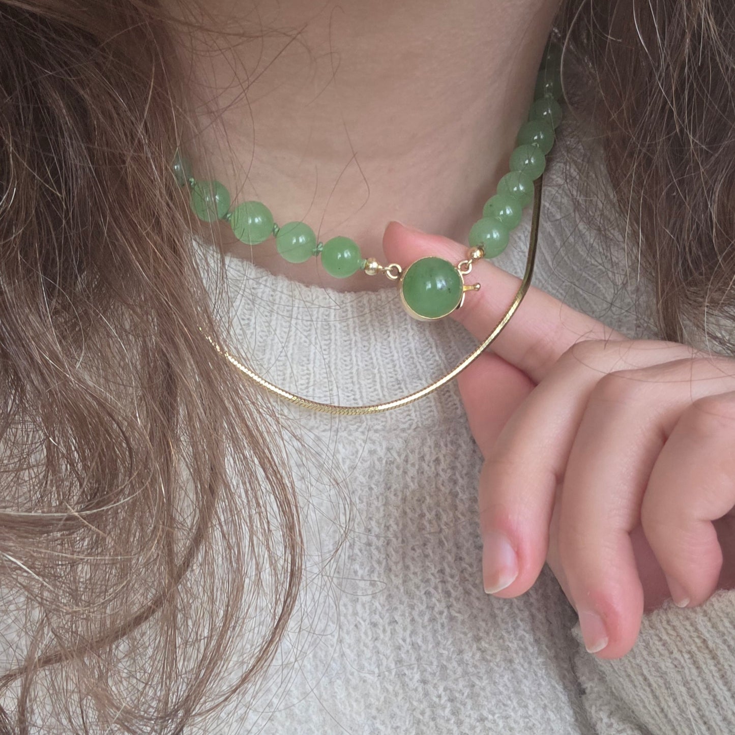 Vintage 14k gouden snake chain ketting