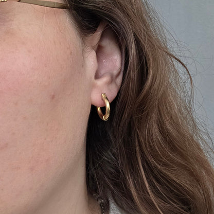 Vintage 14k gouden creolen swirl