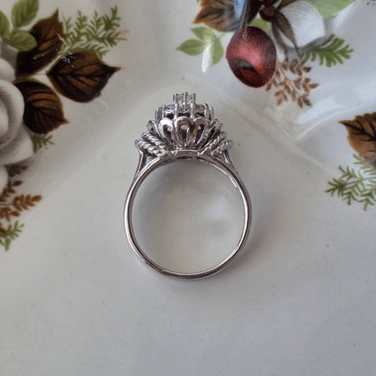 Vintage 18k witgouden ring met diamanten 0.56ct