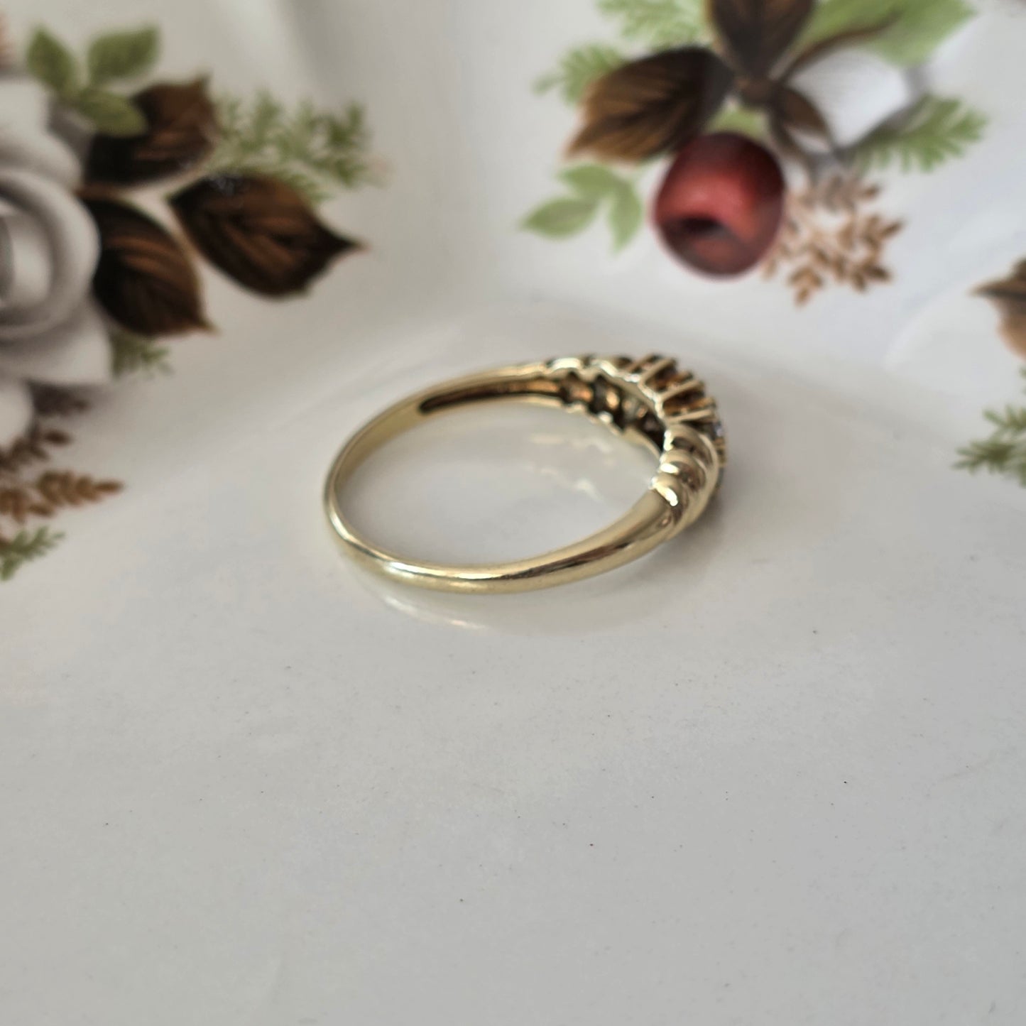 Vintage 14k gouden ring diamant 0.21ct