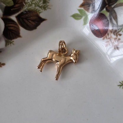 Vintage 18k gouden hanger hertje